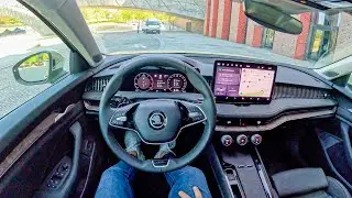 NEW Skoda Superb Laurin & Klement 4x4 2024 [2.0 TDI 193hp] |0-100| POV Test Drive #2043 Joe Black