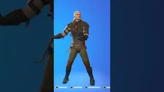 CROSSBOUNCE - Geralt of Rivia Skin Showcase with Emotes and Dances | Witcher X fortnite