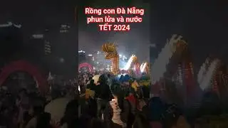 Rồng con Đà Nẵng phun lửa và nước TẾT 2024