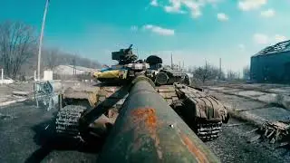 Ukrainian T64B during tank crew exercises