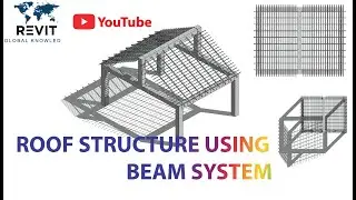 Roof Structure using beam system in Revit 2021