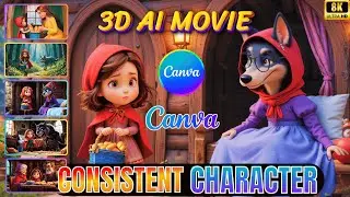 Full Course - How to Create 🎭Multiple Consistent Character 3D Videos🎥 with CANVA & FREE AI Tools