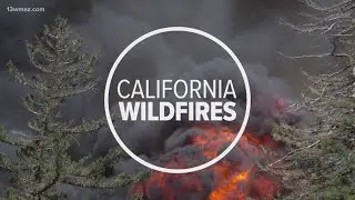 California crews battling active wildfires | Helicopters drop water on Northern California wildfire