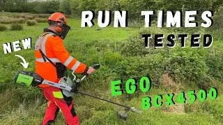 How long does the NEW EGO BCX4500 Brush Cutter last on 1 Battery Charge?