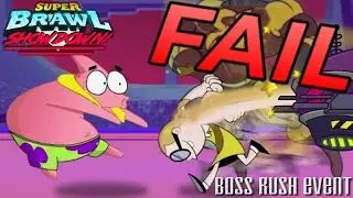 Patrick Star Boss Rush Fail | Super Brawl Showdown v0.3.0b Boss Rush Event/Tournament Gameplay