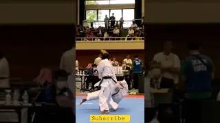 brutal kietan mawashi Geri knockdown #shorts #karate #kyokushin #sparring