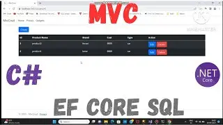 C# MVC CRUD Tutorial | Asp.net MVC full CRUD using Entity Framework | MVC CRUD