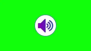 Animated Audio Icon on Green Screen | Green Screen Audio Icon