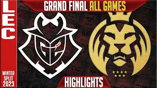 G2 vs MAD Highlights ALL GAMES | LEC Winter 2023 Grand Final | G2 Esports vs MAD Lions