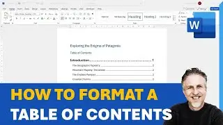 How to Format a Table of Contents in Microsoft Word