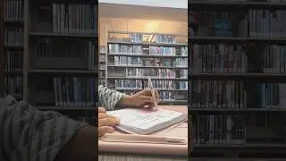 asmr study with me at the library | aesthetic study motivation , student tips 🤍