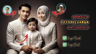 Cara Membuat Gambar Animasi 3D Foto Keluarga Ala Studio Foto Yang Lagi Viral