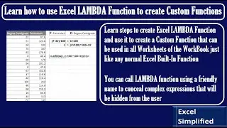 How to use Excel LAMBDA Functions to create Custom Functions that will work like Built-in Functions?