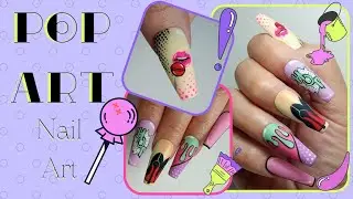 How to Create Easy POP Art Nail Designs - Pop Art Nail Art - Comic Book Nail Art