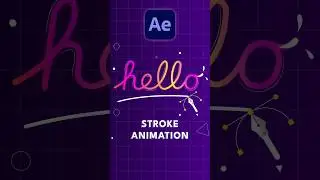 Handwritten Text Stroke Animation in After Effect #tutorial