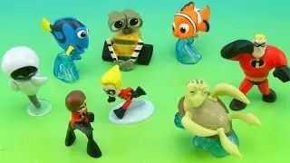 DISNEY PIXAR MINI FIGURINE CHARACTER COLLECTION INCREDIBLES NEMO WALL-E REVIEW