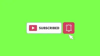 YouTube Subscribe Button #6 | Green Screen | Free Download in 4K