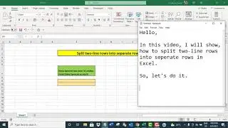 Excel: split two-line rows into separate rows