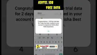 AIRTEL FREE DATA 🤩|| FREE 1GB DATA CODE ||  TODAY AIRTEL OFFER #shorts #viral #airtel