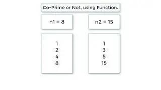 C Program To Find If Two Numbers are Co-Prime or Not using Function