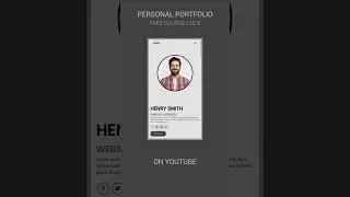 Full Responsive Personal Portfolio Website using HTML,CSS & JavaScript || #personalportfolio