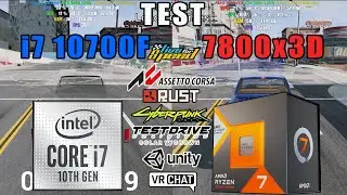 i7 10700F Upgrade to AMD 7800x3D with RTX3060 - CPU Test Performance