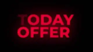 Today Offer Text Flickering Display Promotional Loop.