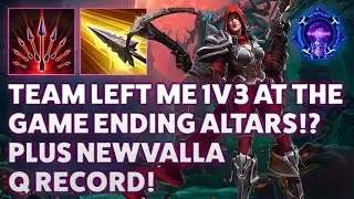 Valla Strafe - TEAM LEFT ME 1v3 AT THE GAME ENDING ALTARS!? + NEW VALLA Q RECORD! - Grandmaster SL