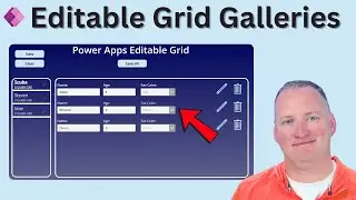 Power Apps Editable Grid Gallery #canvasapps #powerapps