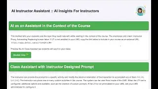 AI Instructor Assistant Tool & AI Class Assistant for Students