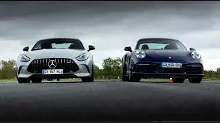 Drag race : Porsche 992 Turbo VS AMG GT 63