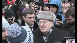 Zhirinovsky on the protest on January 28 on Tverskaya Street.