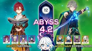 C3 Heizou National & C0 Alhaitham Hyperbloom - Spiral Abyss 4.2 - Genshin Impact