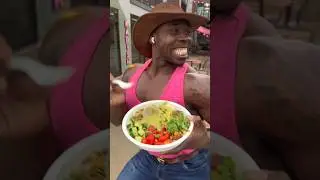 Eating salad in the rain 