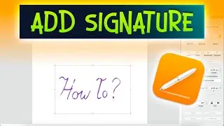 How to Add Digital Signature in Apple Pages on Mac