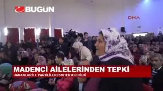 ERMENEK'TE MADENCİ AİLELERDEN 'ALKIŞ'A PROTESTO