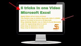 Excel Tips & Tricks: 6 trick of Excel in one video | Easy way to learn excel | Data entry in Excel