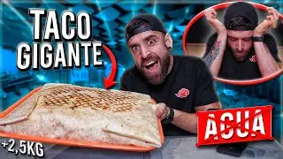 MI PRIMER RETO de COMIDA SIN BEBER AGUA 🌮 *TACO GIGANTE en +20 MINUTOS*