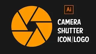 How to draw camera shutter icon in illustrator tutorial