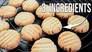 EASY Almond Flour Shortbread COOKIES | ✅ Only 3 ingredients | Refined sugar free