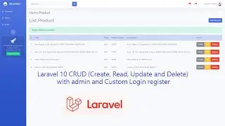 Laravel 10 CRUD (Create, Read, Update and Delete) with admin and Custom Login register