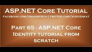 ASP NET Core Identity tutorial from scratch