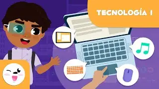 Tecnología: Episodio 1- Vocabulario para niños - Ordenador portátil, altavoces, teclado...