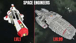 Space Engineers - Iconic Ship Battlestar Galactica Size Comparaison [workshop presentation]