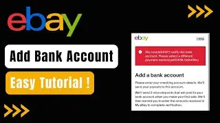 How to Add a Bank Account to EBay !