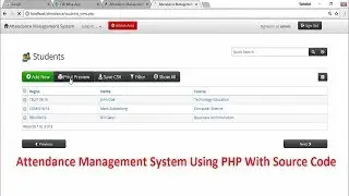 Attendance Management System Using PHP With Source Code