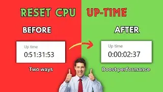 How to reset cpu up time in pc | #pctips #cpu #pchacks