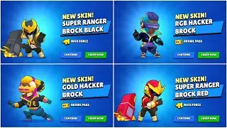 ALL BROCK SKINS UNLOCK ANIMATION 🔥 | Brawl Stars