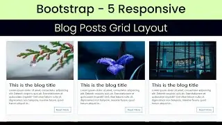 Bootstrap 5 - Responsive Blog Posts Grid Layout