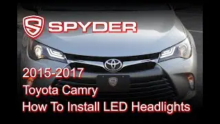 Spyder Auto Installation: 2015-2017 Toyota Camry Headlight w/ LED Light Bar (PRO-YD-TCAM15-LB-BK)